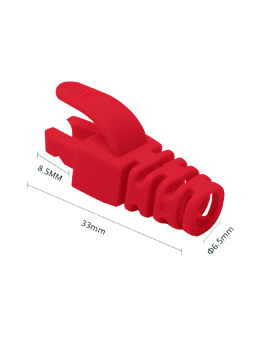 Manson protectie mufa RJ45 rosu (100buc) RJ45-CAP-RD