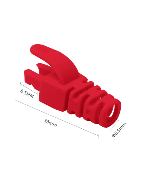 Manson protectie mufa RJ45 rosu (100buc) RJ45-CAP-RD