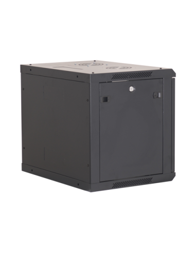 Rack perete 12U 19' 600x450, capacitate incarcare 80 Kg, negru - ASYTECH Networking ASY-12U-6045W