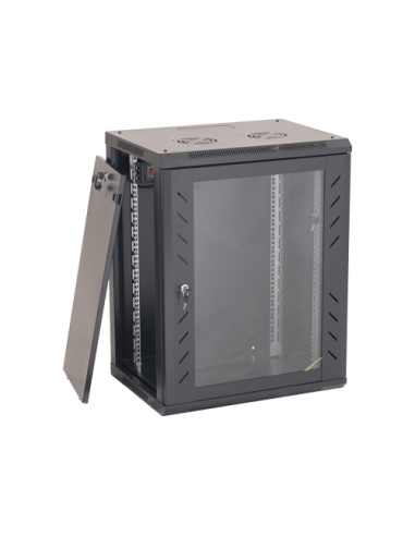 Rack perete 18U 19' 600x600, capacitate incarcare 80 Kg, negru - ASYTECH Networking ASY-18U-6060W