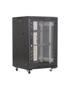 Rack podea 18U 19' 600x800, capacitate incarcare 500 Kg, negru - ASYTECH Networking ASY-18U-6080E