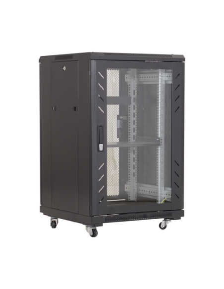 Rack podea 22U 19'' 600x800, capacitate incarcare 500 Kg, negru - ASYTECH Networking ASY-22U-6080E