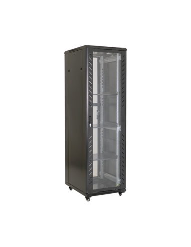 Rack podea 42U 19' 800x1000, capacitate incarcare 800 Kg, negru - ASYTECH Networking ASY-42U-8010S