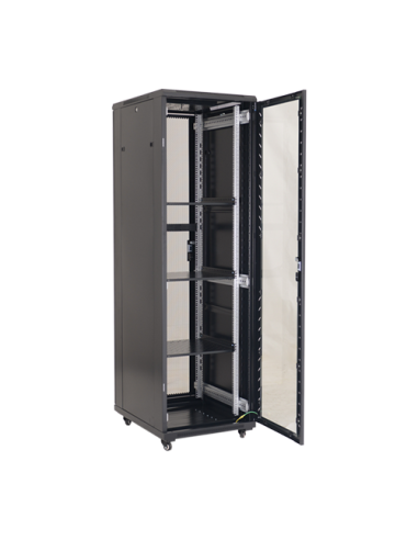 Rack podea 42U 19' 800x1000, capacitate incarcare 800 Kg, negru - ASYTECH Networking ASY-42U-8010S