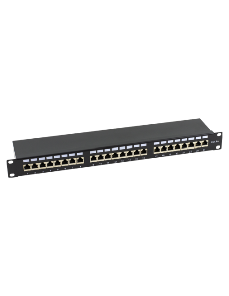 Patch Panel 1U, FTP cat6A, 24 porturi RJ45 - ASYTECH Networking ASY-PP-FTP6A-24