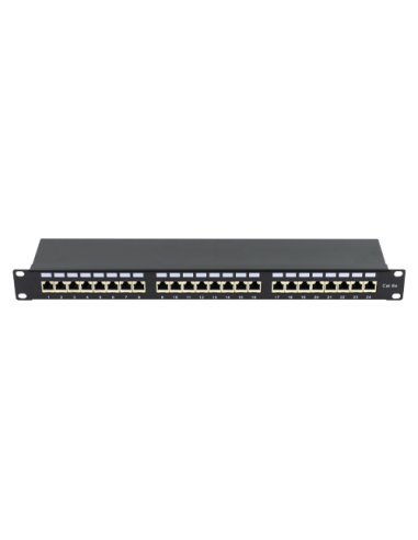 Patch Panel 1U, FTP cat6A, 24 porturi RJ45 - ASYTECH Networking ASY-PP-FTP6A-24