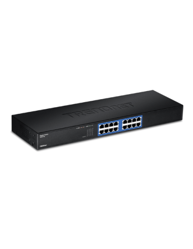 Switch GREENnet rack mount 16 porturi Gigabit - TRENDnet TEG-S16G