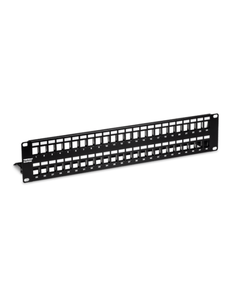 Patch Panel ecranat 48 porturi blank keystone 2U - TRENDnet TC-KP48S