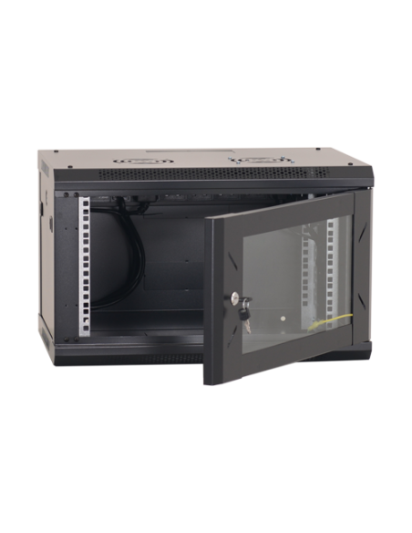 Rack perete 4U 19'' 600x450, capacitate incarcare 80 Kg, negru - ASYTECH Networking ASY-4U-6045W