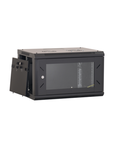 Rack perete 4U 19'' 600x450, capacitate incarcare 80 Kg, negru - ASYTECH Networking ASY-4U-6045W
