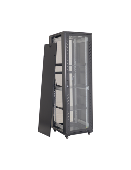 Rack podea 47U 19' 800x1000, capacitate incarcare 800 Kg, negru - ASYTECH Networking ASY-47U-8010S