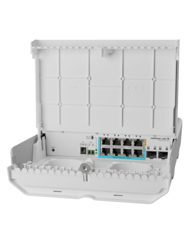 Smart Switch outdoor, 8 x Gigabit (7 PoE in), 2 x SFP+ 10Gbps - Mikrotik CSS610-1Gi-7R-2S+OUT