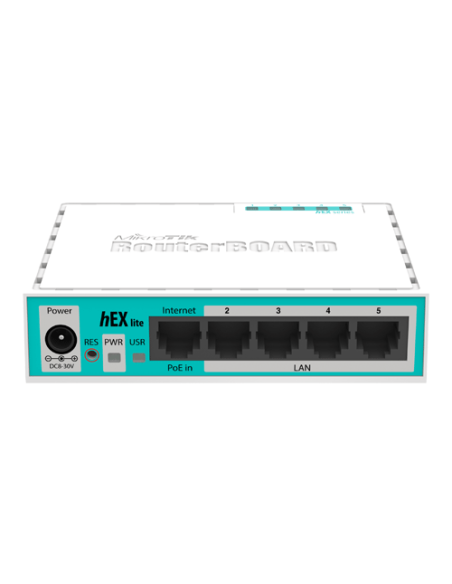 Router hEX Lite, 5 x Fast Ethernet, RouterOS L4 - Mikrotik RB750r2