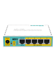 Router hEX PoE Lite, 5 x Fast Ethernet 4 x PoE, RouterOS L4 - Mikrotik RB750UPr2 2