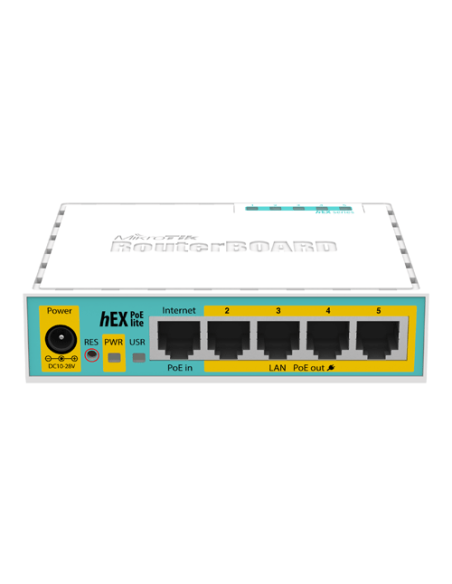 Router hEX PoE Lite, 5 x Fast Ethernet 4 x PoE, RouterOS L4 - Mikrotik RB750UPr2