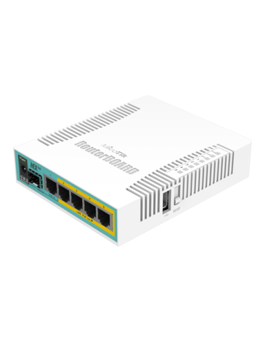 Router hEX PoE, 5 x Gigabit 4 PoE, 1 x SFP, RouterOS L4 - Mikrotik RB960PGS