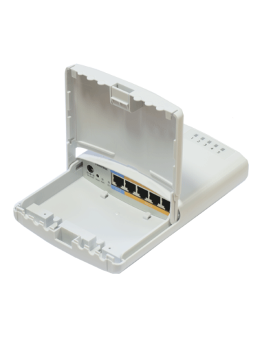 Router PowerBox de exterior, 5 x Fast Ethernet, 4 x PoE, RouterOS L4 - Mikrotik RB750P-PBr2