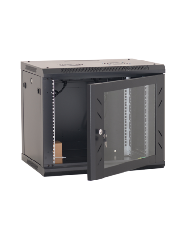 Rack perete 9U 19' 600x600, capacitate incarcare 80 Kg, negru - ASYTECH Networking ASY-9U-6060W