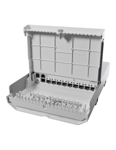 Switch netFiber 9, 4 x SFP+ 10G, 5 x SFP 1G, 1 x Gigabit (PoE-In), outdoor - MikroTik CRS310-1G-5S-4S+OUT