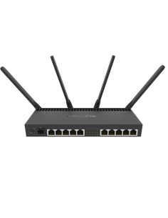 Router 10 x Gigabit, 1 x SFP+ 10Gbps,PoE IN/OUT, RouterOS L5, Wi-Fi - Mikrotik RB4011iGS+5HacQ2HnD-IN