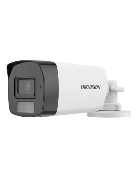 Dual Light - Camera analog 2MP, lentila 2.8mm, IR 40m, WL 40m, TVI/AHD/CVI/CVBS, Mic. - HIKVISION DS-2CE17D0T-LFS-2.8mm