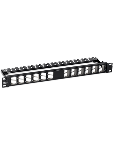 Patch Panel ecranat 24 porturi blank keystone inclinate 1U - TRENDnet TC-KP24SA