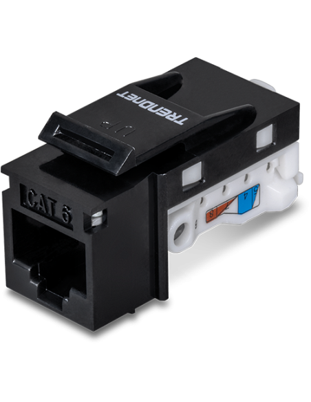 Keystone Jack Cat.6 tool-less, neagru - TRENDnet TC-K25C6BK