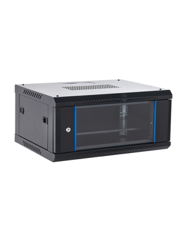 Rack perete 4U 19'' 600x450, capacitate incarcare 60 Kg, negru - ASYTECH Networking ASY-4U-6045WL