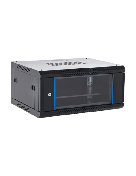 Rack perete 4U 19'' 600x450, capacitate incarcare 60 Kg, negru - ASYTECH Networking ASY-4U-6045WL