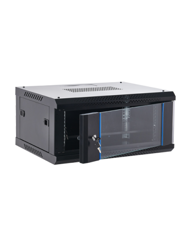 Rack perete 4U 19'' 600x450, capacitate incarcare 60 Kg, negru - ASYTECH Networking ASY-4U-6045WL