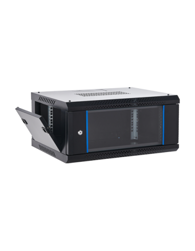 Rack perete 4U 19'' 600x450, capacitate incarcare 60 Kg, negru - ASYTECH Networking ASY-4U-6045WL