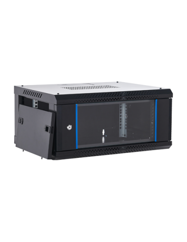 Rack perete 4U 19'' 600x450, capacitate incarcare 60 Kg, negru - ASYTECH Networking ASY-4U-6045WL