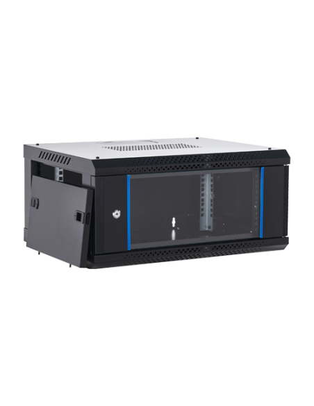 Rack perete 4U 19'' 600x450, capacitate incarcare 60 Kg, negru - ASYTECH Networking ASY-4U-6045WL