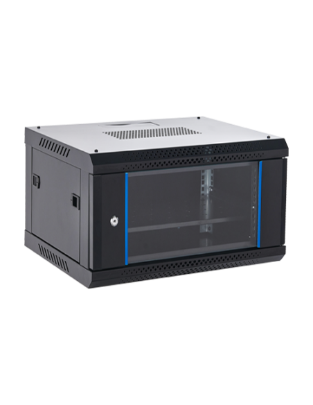 Rack perete 6U 19' 600x450, capacitate incarcare 60 Kg, negru - ASYTECH Networking ASY-6U-6045WL