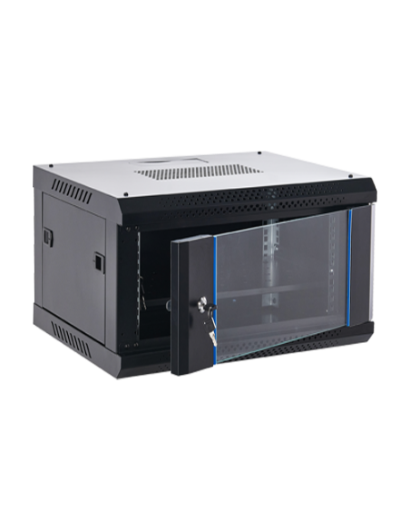 Rack perete 6U 19' 600x450, capacitate incarcare 60 Kg, negru - ASYTECH Networking ASY-6U-6045WL