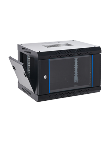 Rack perete 6U 19' 600x450, capacitate incarcare 60 Kg, negru - ASYTECH Networking ASY-6U-6045WL