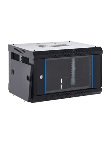 Rack perete 6U 19' 600x450, capacitate incarcare 60 Kg, negru - ASYTECH Networking ASY-6U-6045WL