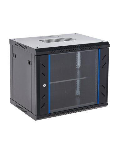 Rack perete 9U 19' 600x450, capacitate incarcare 60 Kg, negru - ASYTECH Networking ASY-9U-6045WL