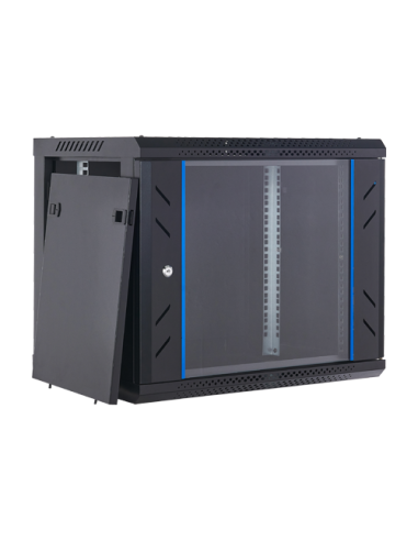 Rack perete 9U 19' 600x450, capacitate incarcare 60 Kg, negru - ASYTECH Networking ASY-9U-6045WL