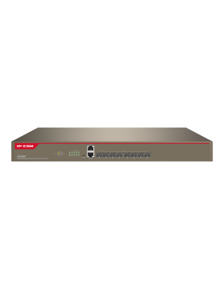 Switch 8 porturi SFP+ 10 Gbps, 2 porturi gestionare, management, 1U - IP-COM X5308F
