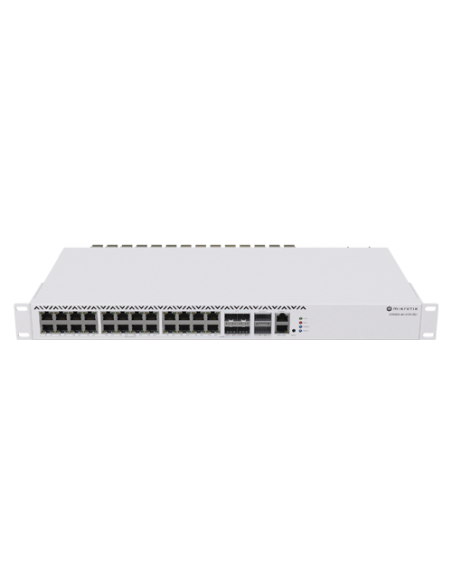 Management Switch 20 RJ45 2.5 Gigabit, 2 x QSFP+, 4 x Combo (2.5 Gigabit sau SFP+) - Mikrotik CRS326-4C+20G+2Q+RM