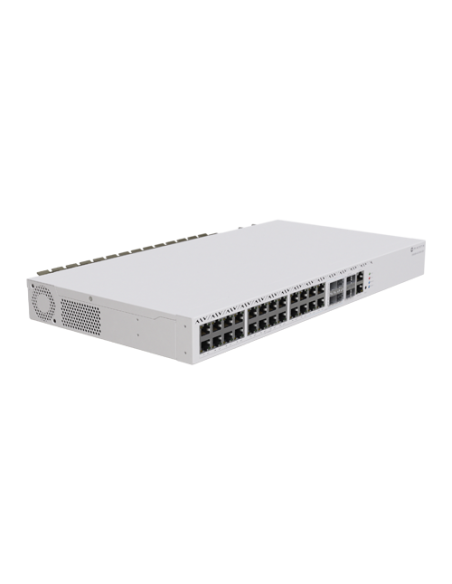 Management Switch 20 RJ45 2.5 Gigabit, 2 x QSFP+, 4 x Combo (2.5 Gigabit sau SFP+) - Mikrotik CRS326-4C+20G+2Q+RM