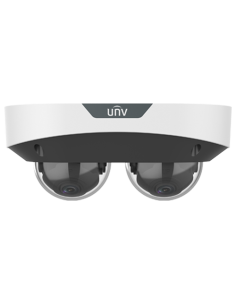 Dual Chanal - Camera IP, 2 x 4MP, lentila 2.8mm, IR 30m, Mic., Alarma, PoE, IK10 - UNV IPC3224SS-ADF28K-I1