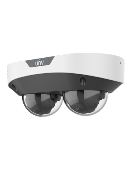 Dual Chanal - Camera IP, 2 x 4MP, lentila 2.8mm, IR 30m, Mic., Alarma, PoE, IK10 - UNV IPC3224SS-ADF28K-I1