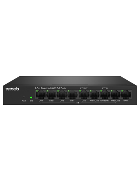Router 8 porturi PoE+, 1 port WAN, Gigabit, Web Management - TENDA TND-G0-8G-POE
