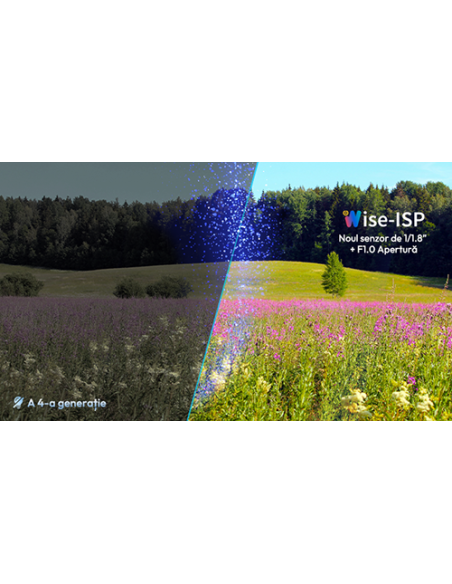 Camera IP 4MP, Wise-ISP, ColorHunter, lentila 2.8mm, WL 30m, Mic, color 24/7 - UNV IPC3624LE-ADF28K-WP