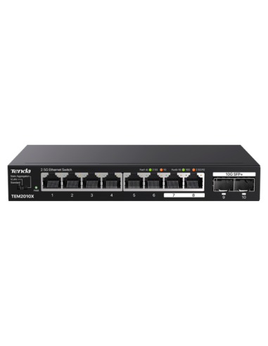 Switch 8 x RJ45 2.5G, 2 x SFP+ 10G - TENDA TND-TEM2010X