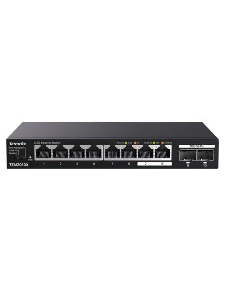 Switch 8 x RJ45 2.5G, 2 x SFP+ 10G - TENDA TND-TEM2010X
