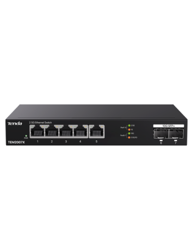 Switch 5 x RJ45 2.5G, 2 x SFP+ 10G - TENDA TND-TEM2007X