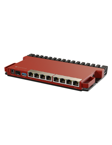 Router 8 porturi Gigabit, 1 port PoE IN, 1 port PoE Out, SFP 2.5G, NAND, USB, 1U - MikroTik L009UiGS-RM